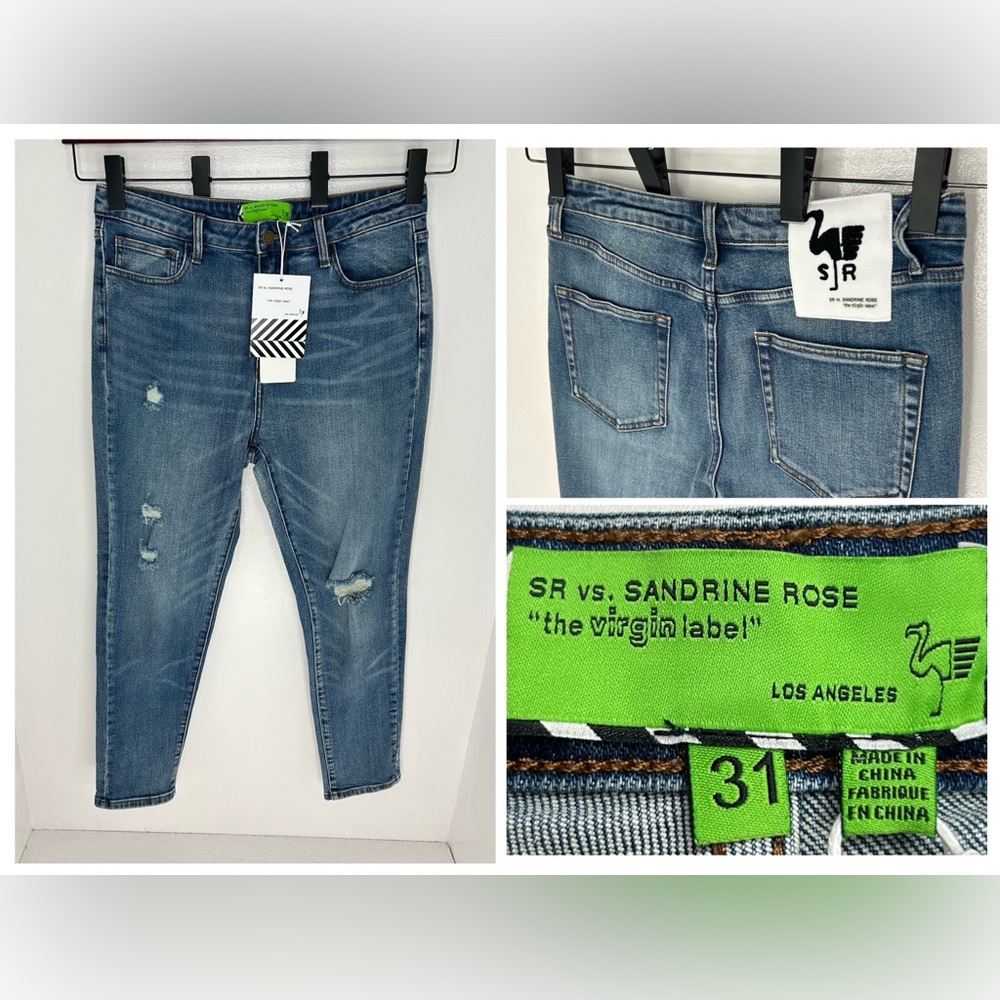 SR vs Sandrine Rose NWT The Virgin Label‎ Jeans Size 12/31 Denim 33x29